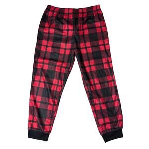 Cuddl Duds Family Christmas Pajama Pants Boys XS 4/5 Red Black Buffalo Plaid